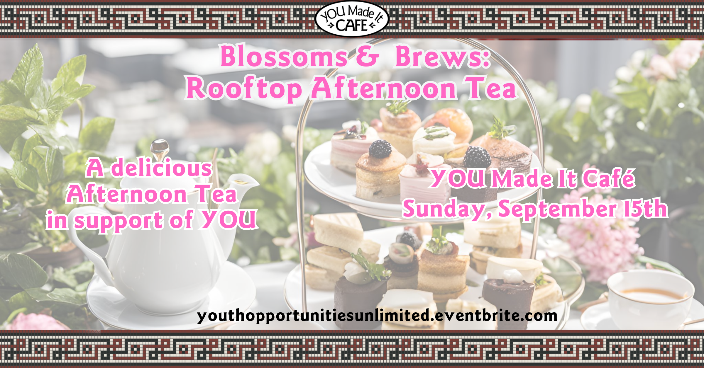 Blossoms & Brews: Rooftop Afternoon Tea poster